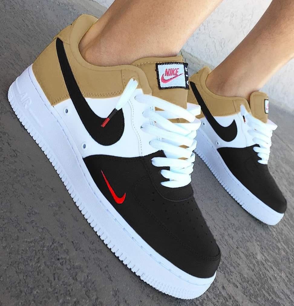Hand Painted Custom Color Block Air Force 1 Sneakers