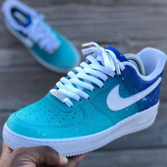 Blue Gradient Custom Sneakers Air Force 1