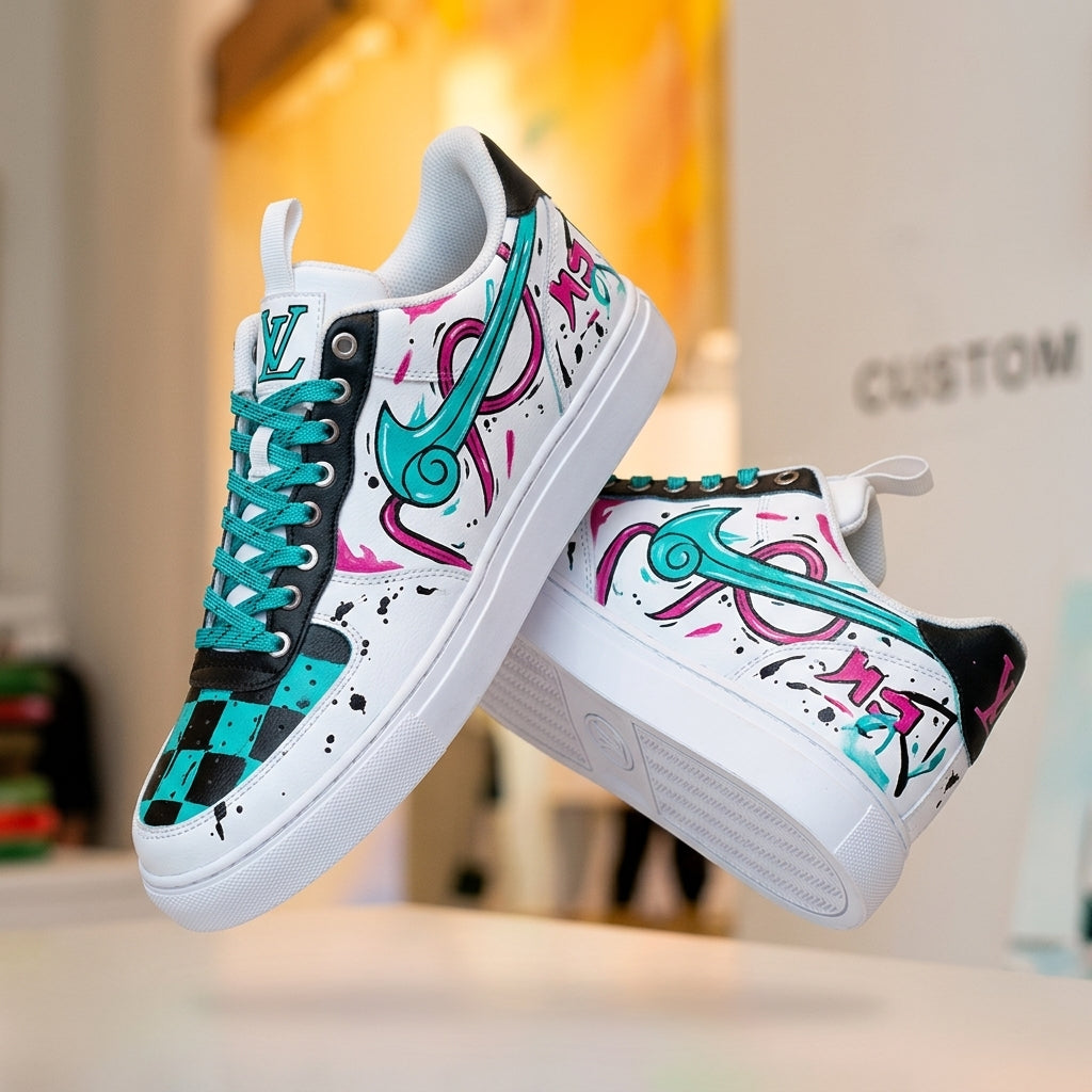 Hand Painted Custom Graffiti Sneakers