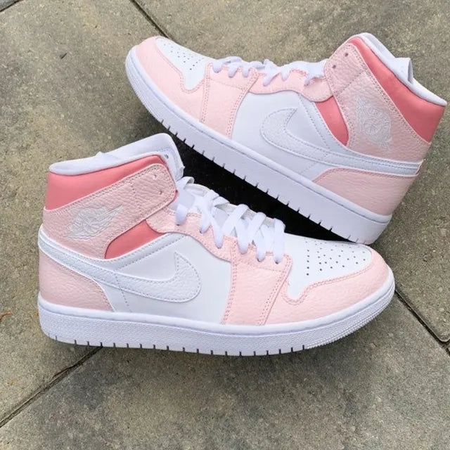 Custom Air Jordan 1 Light And Dark Pink