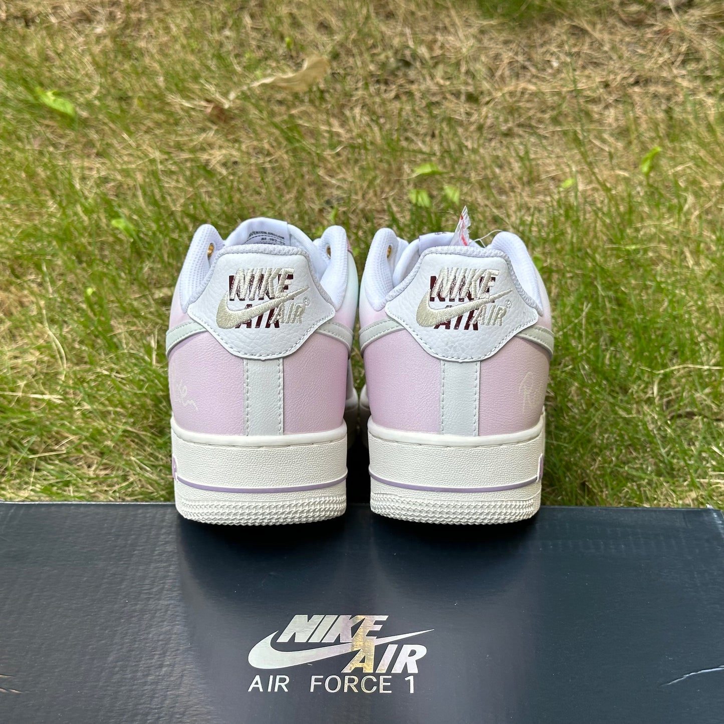 Custom Air Force 1  Pink Double Swoosh