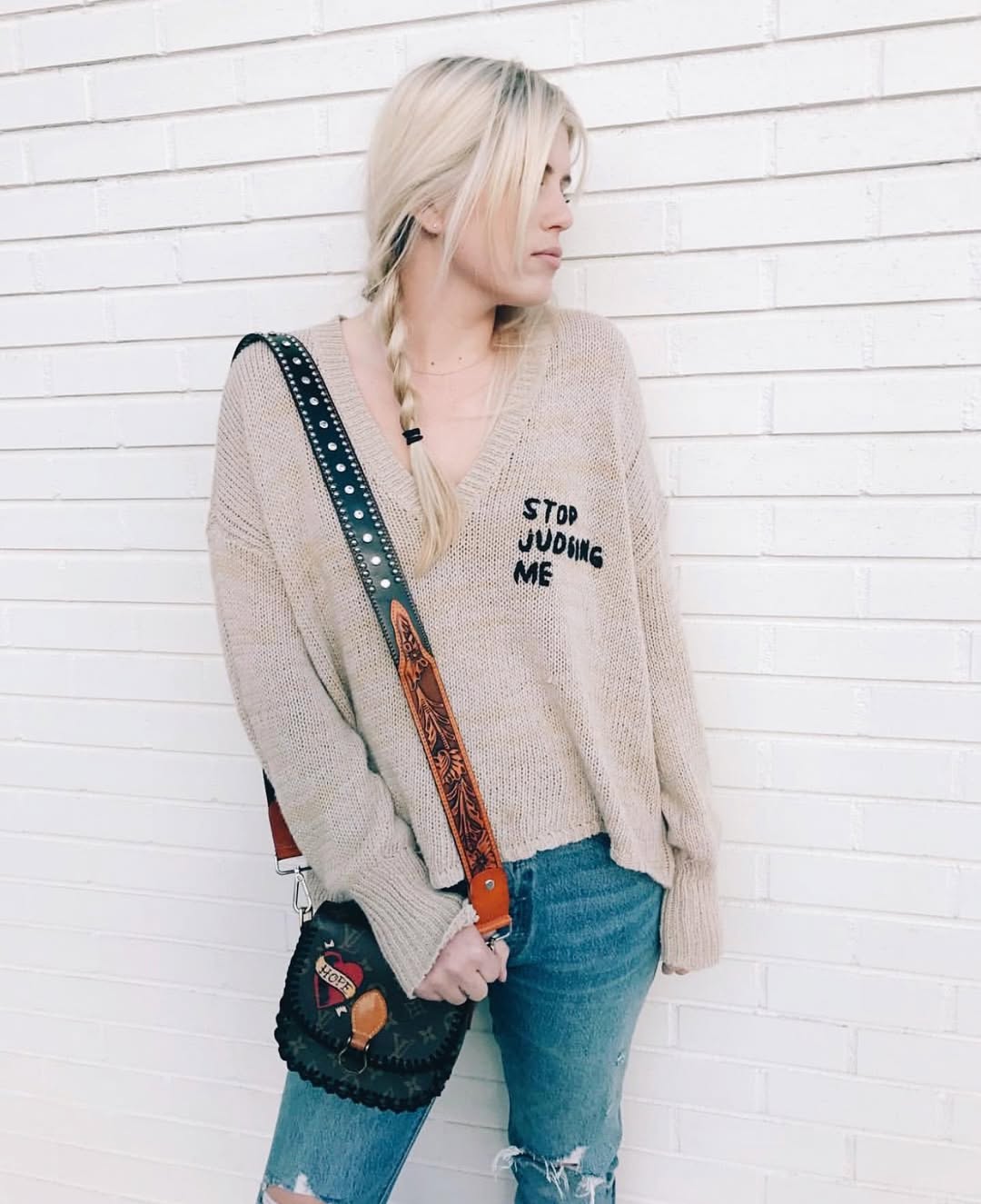 Custom Hand Painted Crossbody Purse