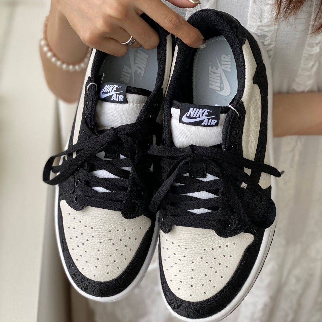 Black Printing Custom Sneakers Air Jordan 1 Travis Scott