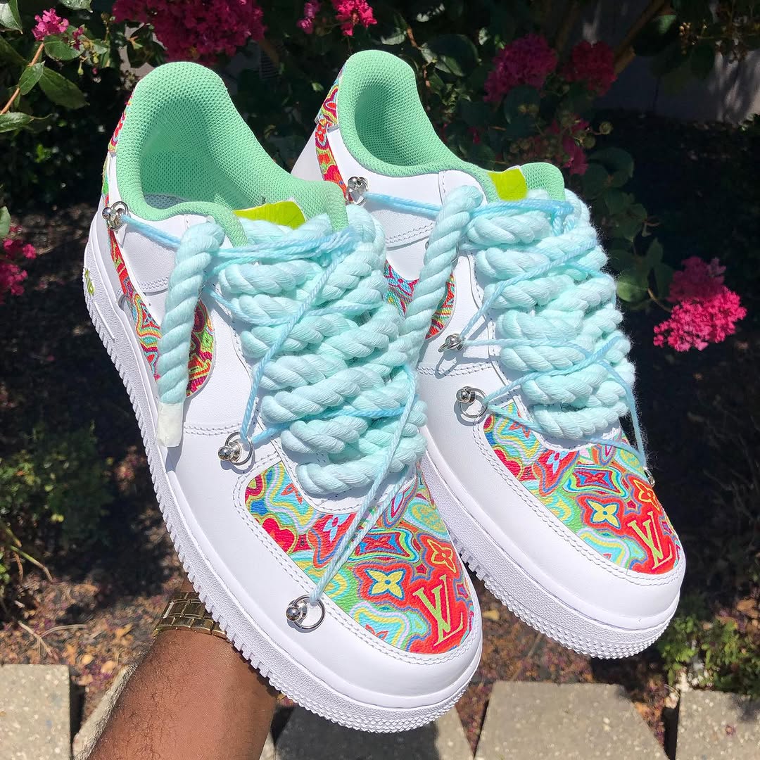 Hand Painted Colorful Custom Air Force 1 Sneakers