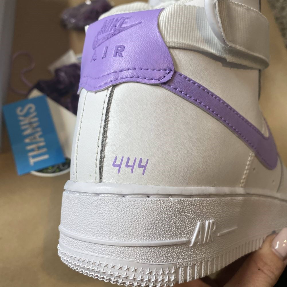 Lavender Purple Custom Sneakers Air Force 1 Mid