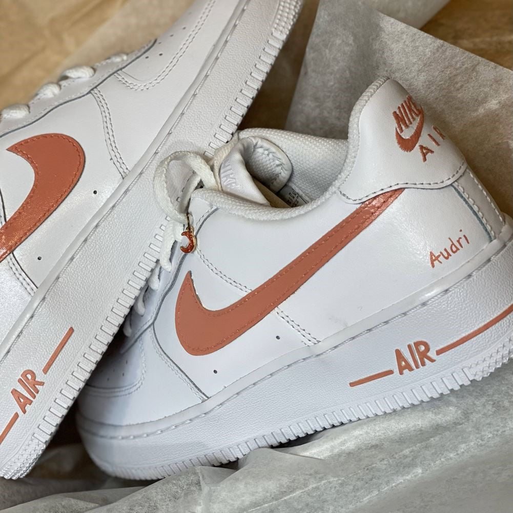 Brown Star Custom Sneakers Air Force 1