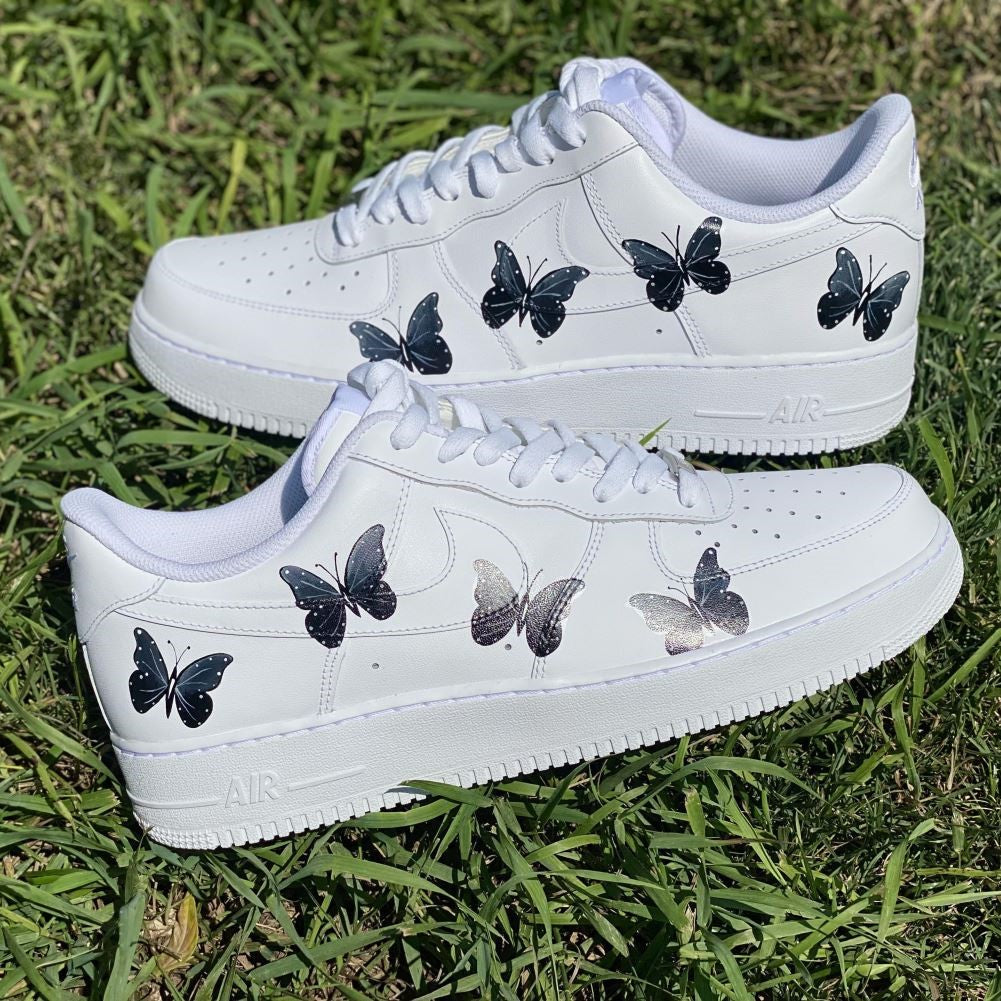 Black Butterflies Custom Sneakers Air Force 1