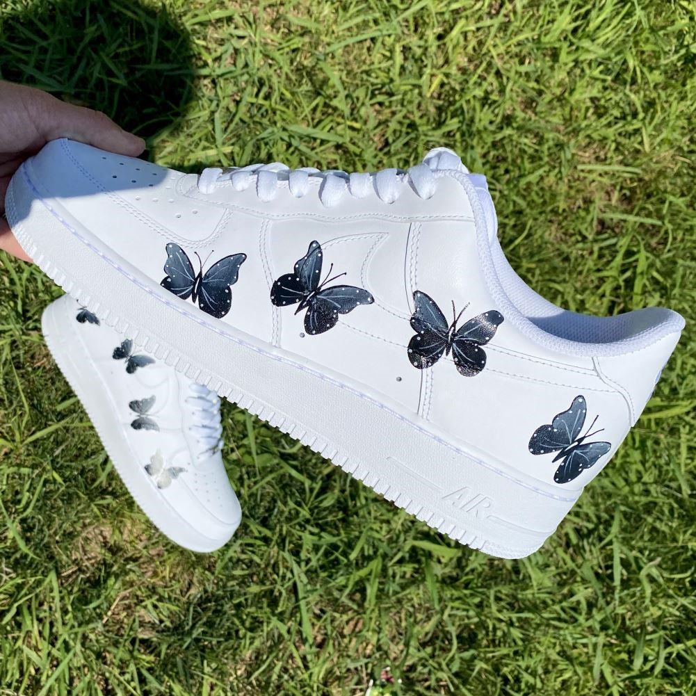 Black Butterflies Custom Sneakers Air Force 1