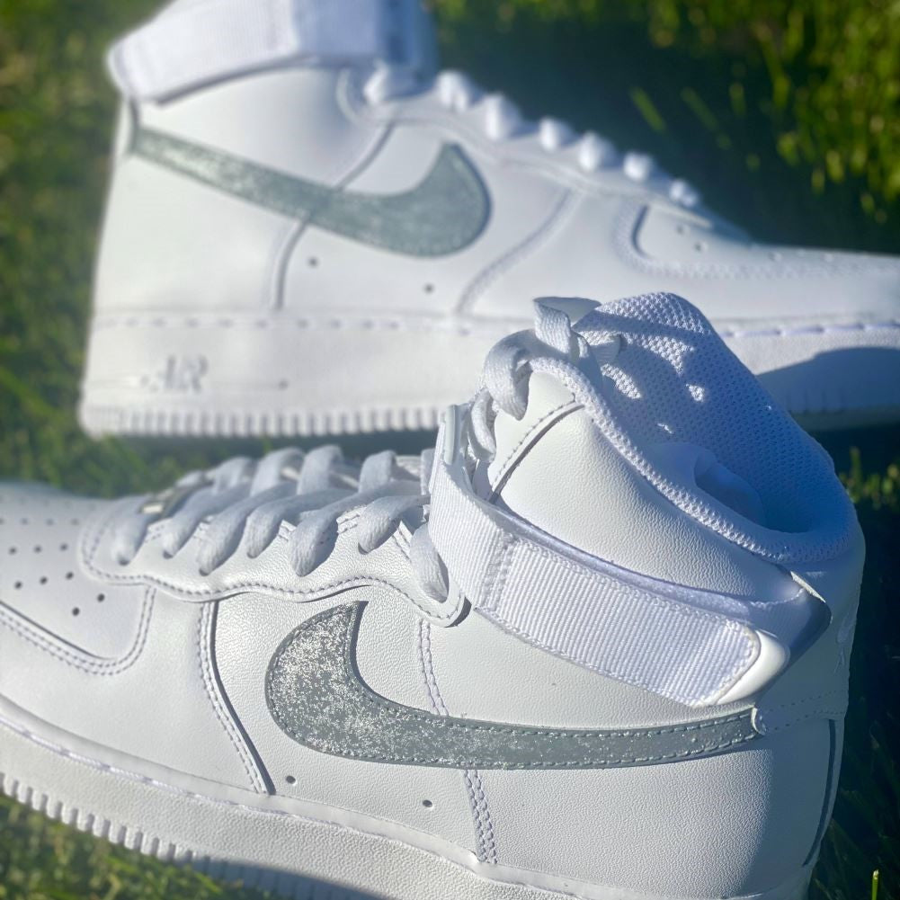Grey Custom Sneakers Air Force 1 High