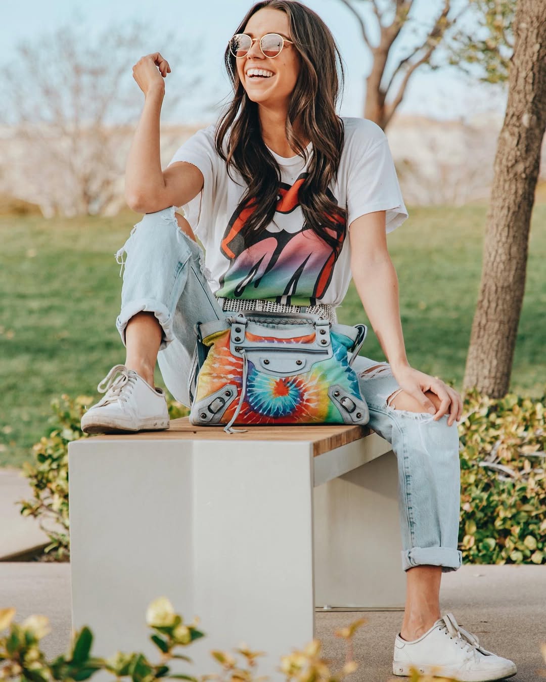 Hand Painted Tie Dye Custom Crossbody Purse