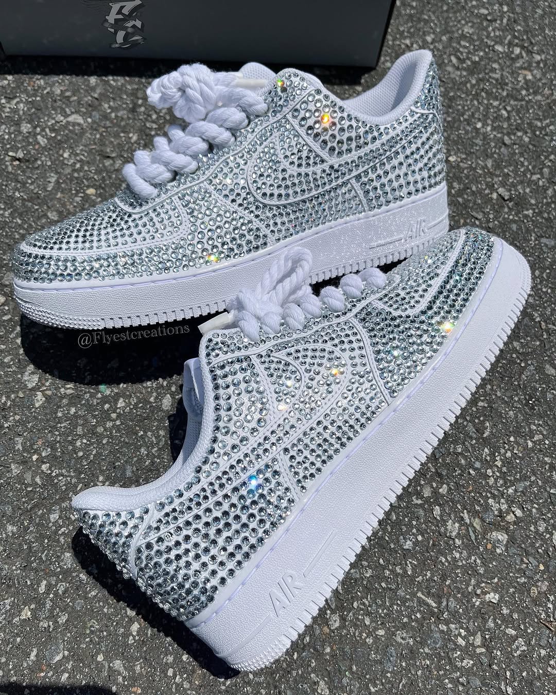 Custom Handmade Rhinestone Air Force 1 Sneakers
