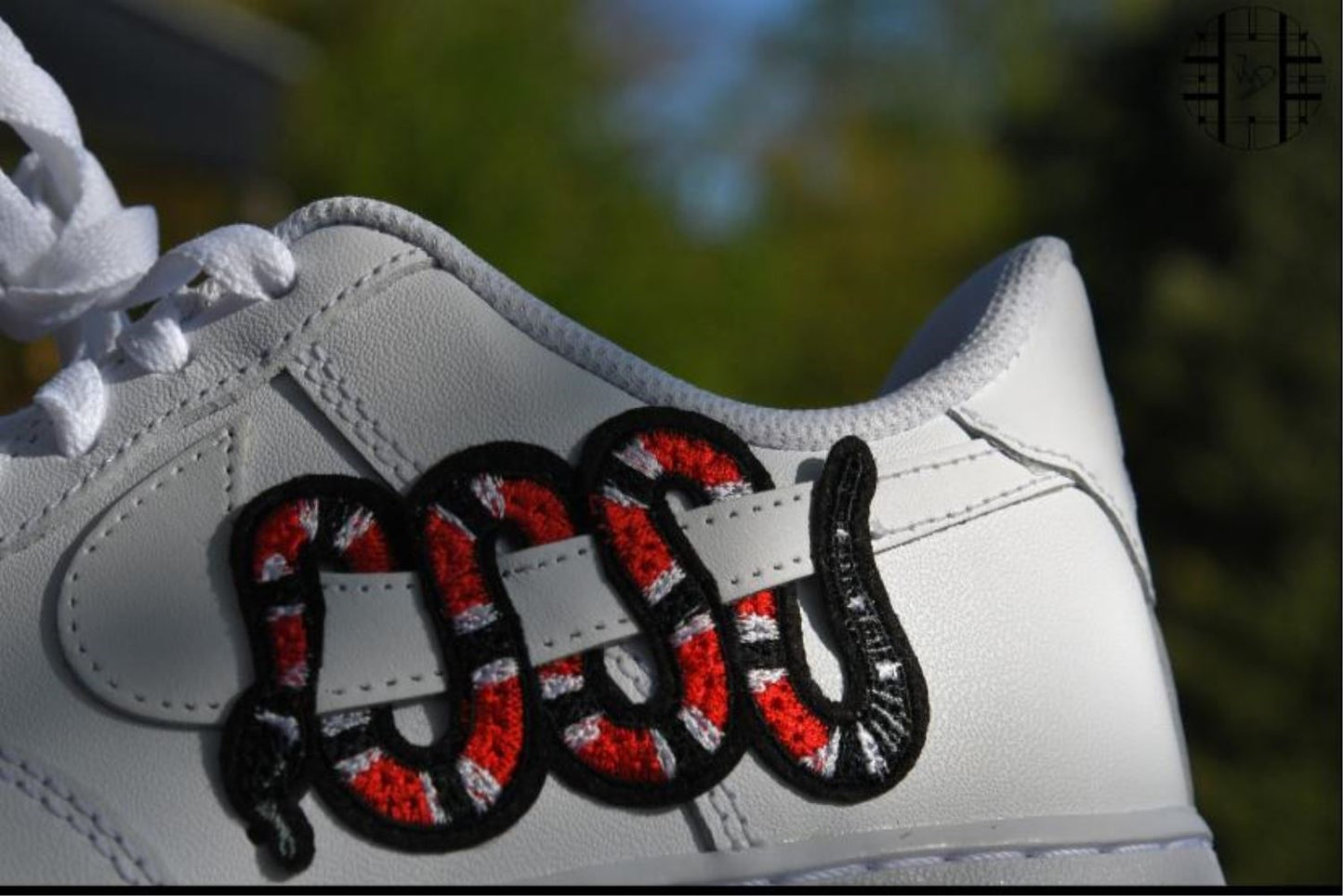 Red Snake Custom Sneakers Air Force 1