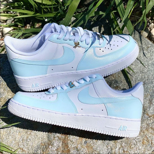 Blue Smooth Custom Sneakers Air Force 1