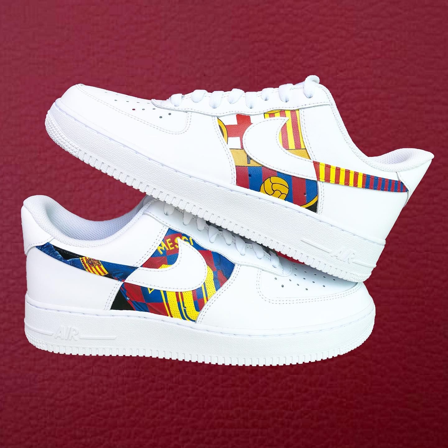 Barcelona Theme Custom AF 1s Shoes