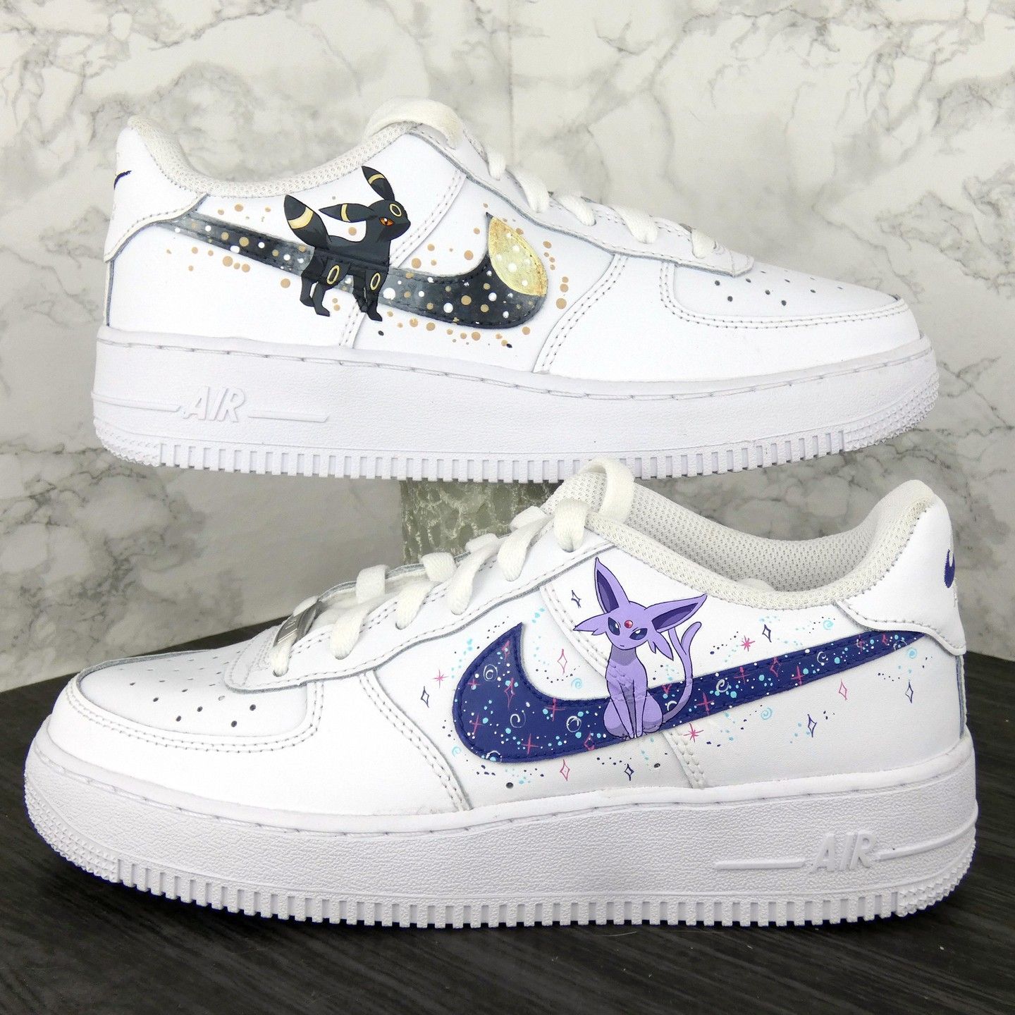 Black Purple Pokemon Custom AF 1s Shoes