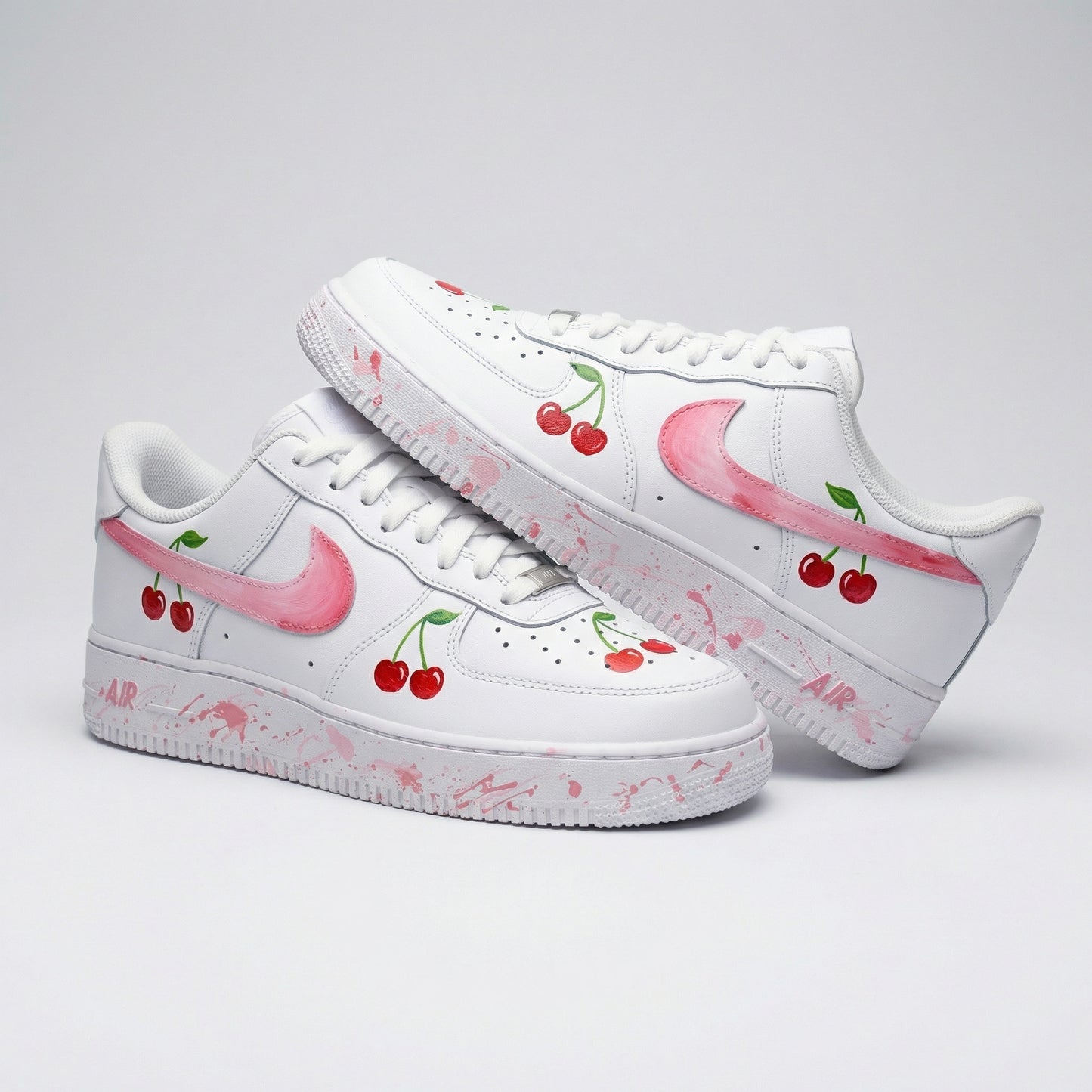 Cherry Pink Custom AF 1s Shoes