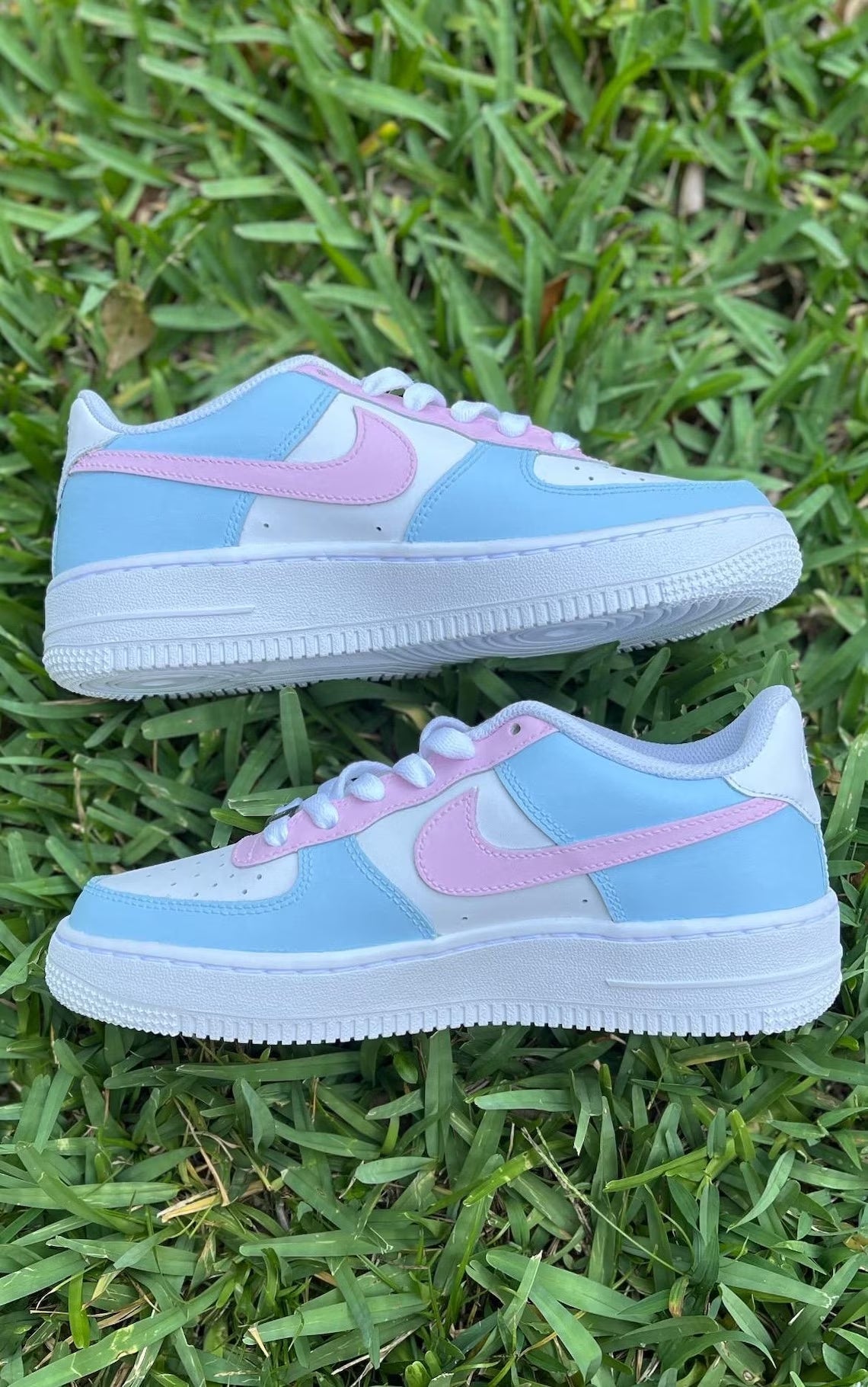 Custom Air Force 1 Baby Blue Pink Cinnamoroll Pattern