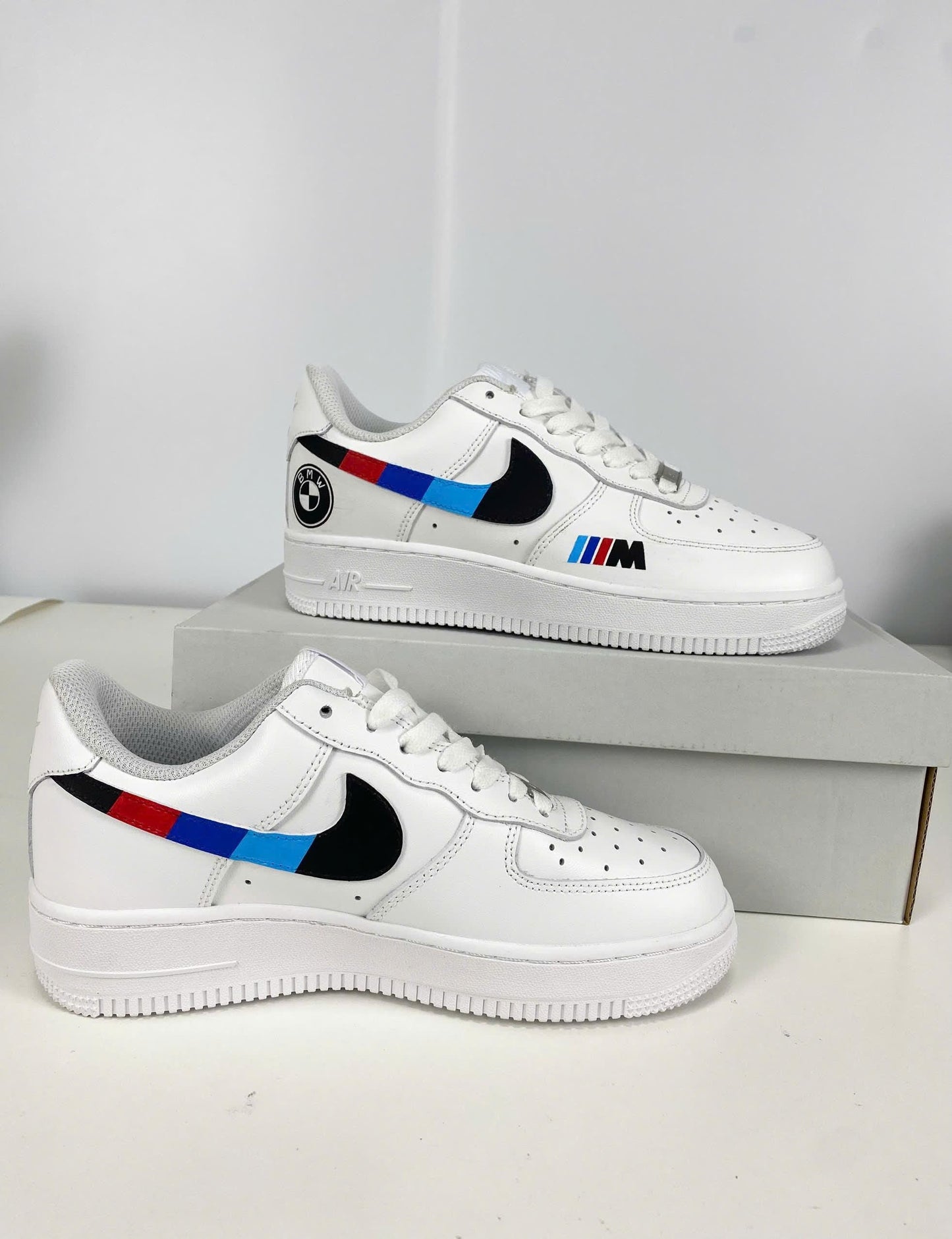 Custom Air Force 1 Black Blue Red BMW M