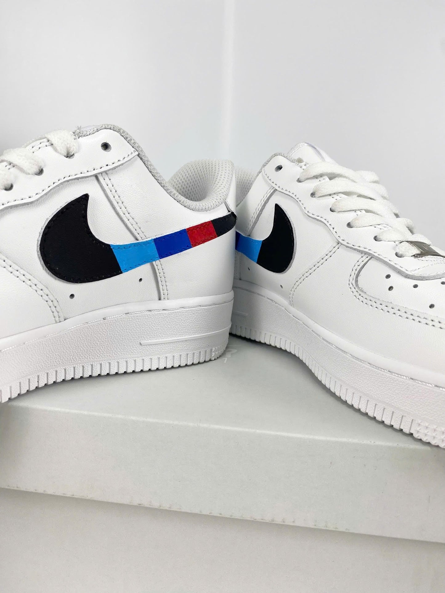 Custom Air Force 1 Black Blue Red BMW M