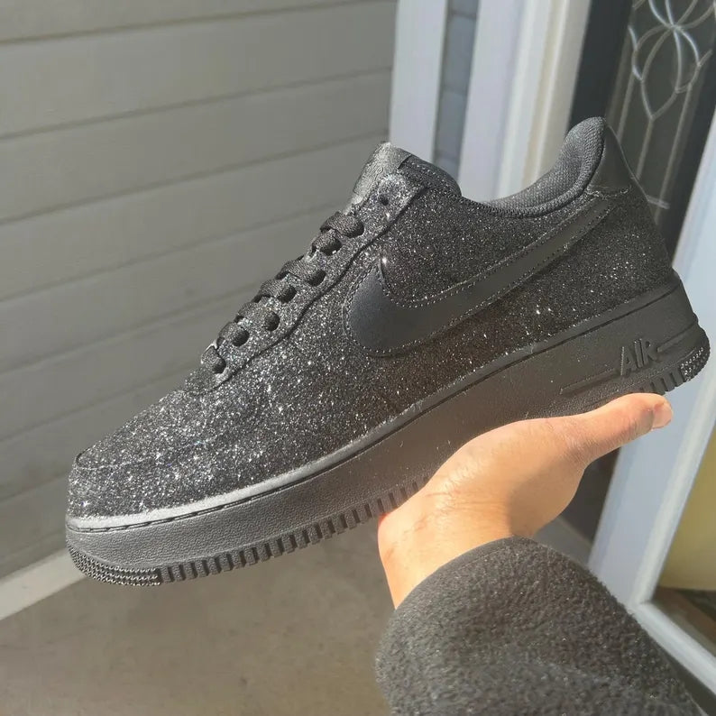 Custom Air Force 1 Black Glitter