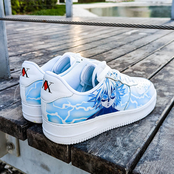 Custom Air Force 1 Blue White Lightning Anime Character Design