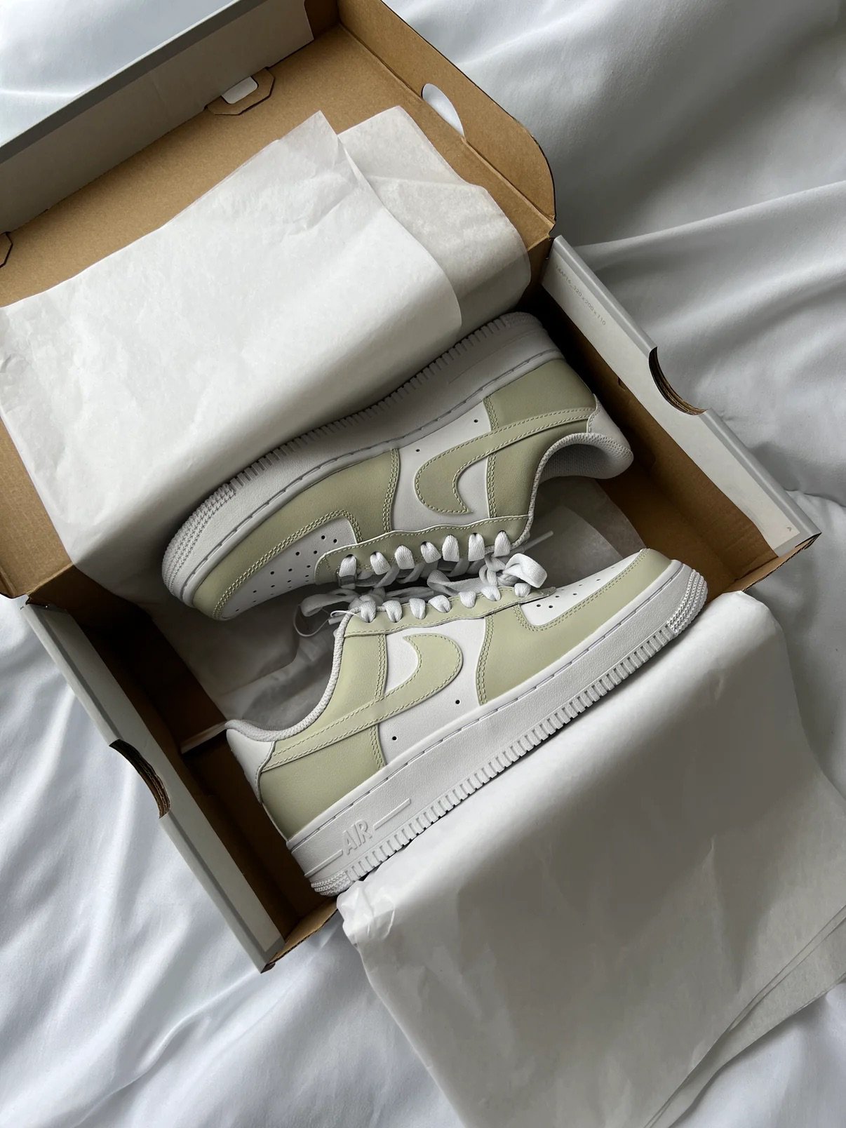 Custom Air Force 1 Light Green And White