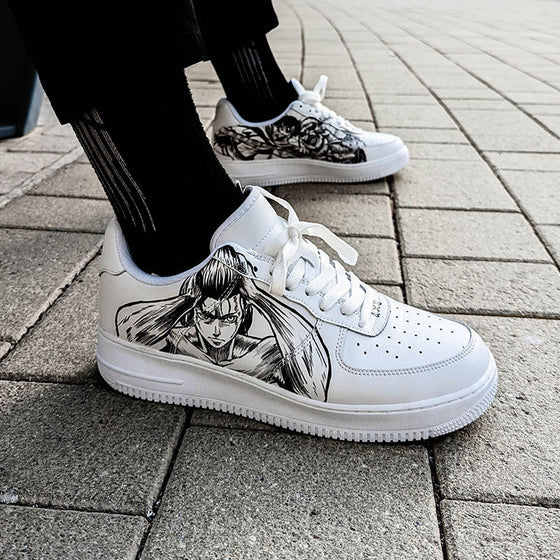 Custom Air Force 1 White Black Anime Pattern