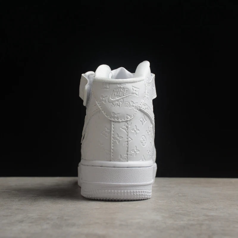 Custom Air Force 1 White LV Embossed Design