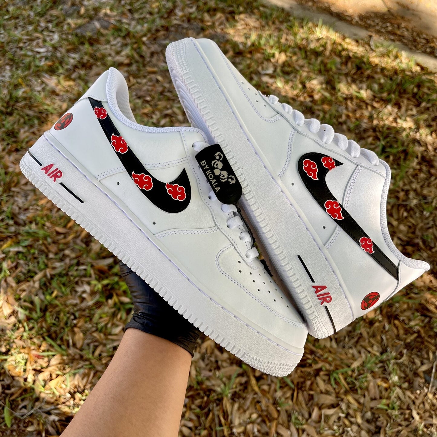 Custom Air Force 1 White Red Cloud Patterns
