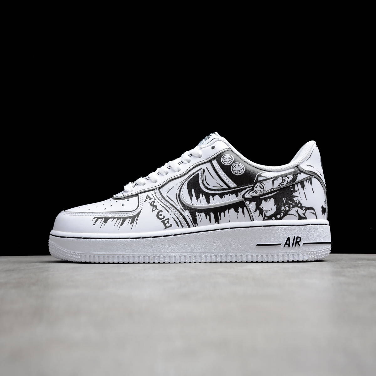 Custom Air Force 1 White With Anime Pattern