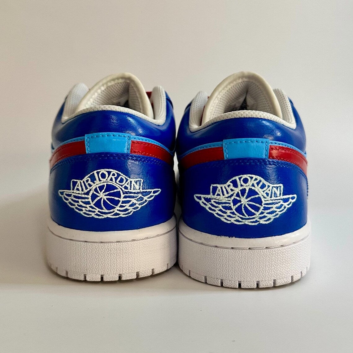 Custom Air Jordan 1 Blue Red Cubs Theme