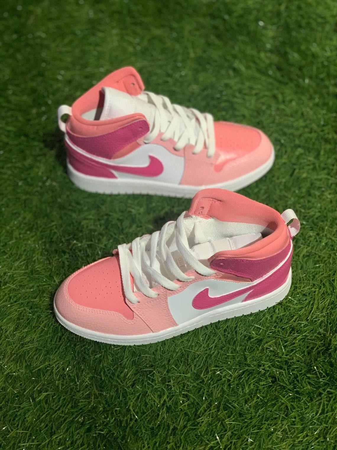 Custom Air Jordan 1 White Baby Pink
