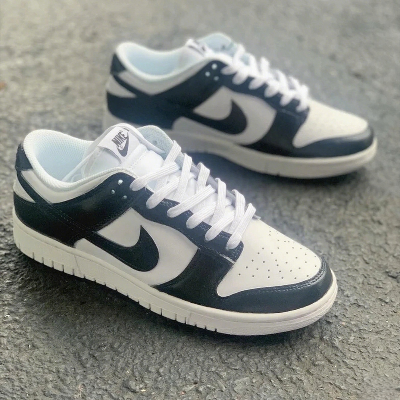 Custom Dunk Black And White Low