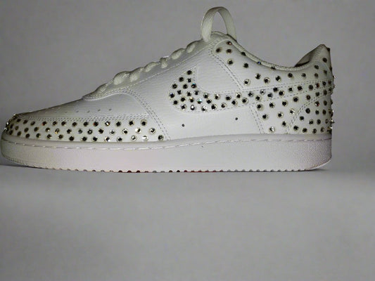 Custom Nike Court Vision White Studded