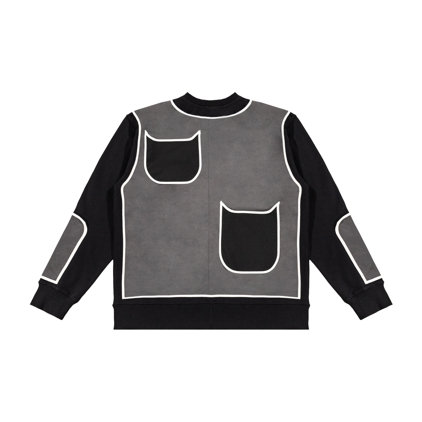 Custom Nike Sweatshirt Black Gray White Outline Design