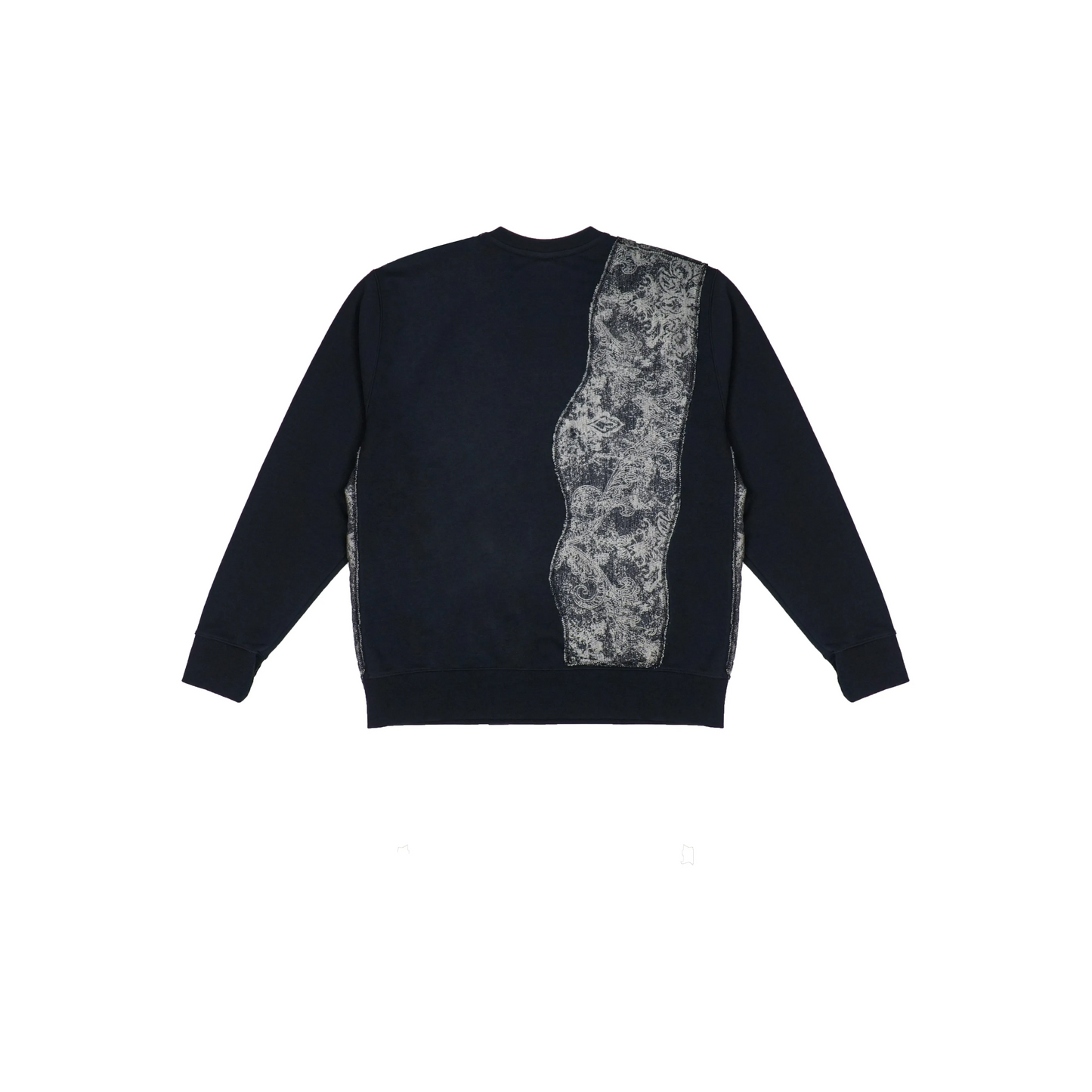 Custom Nike Sweatshirt Black Grey Paisley Pattern