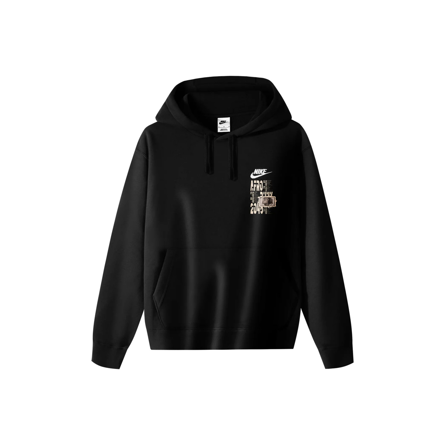 Custom Nike Sweatshirt Black With Afro Party 2045 Design