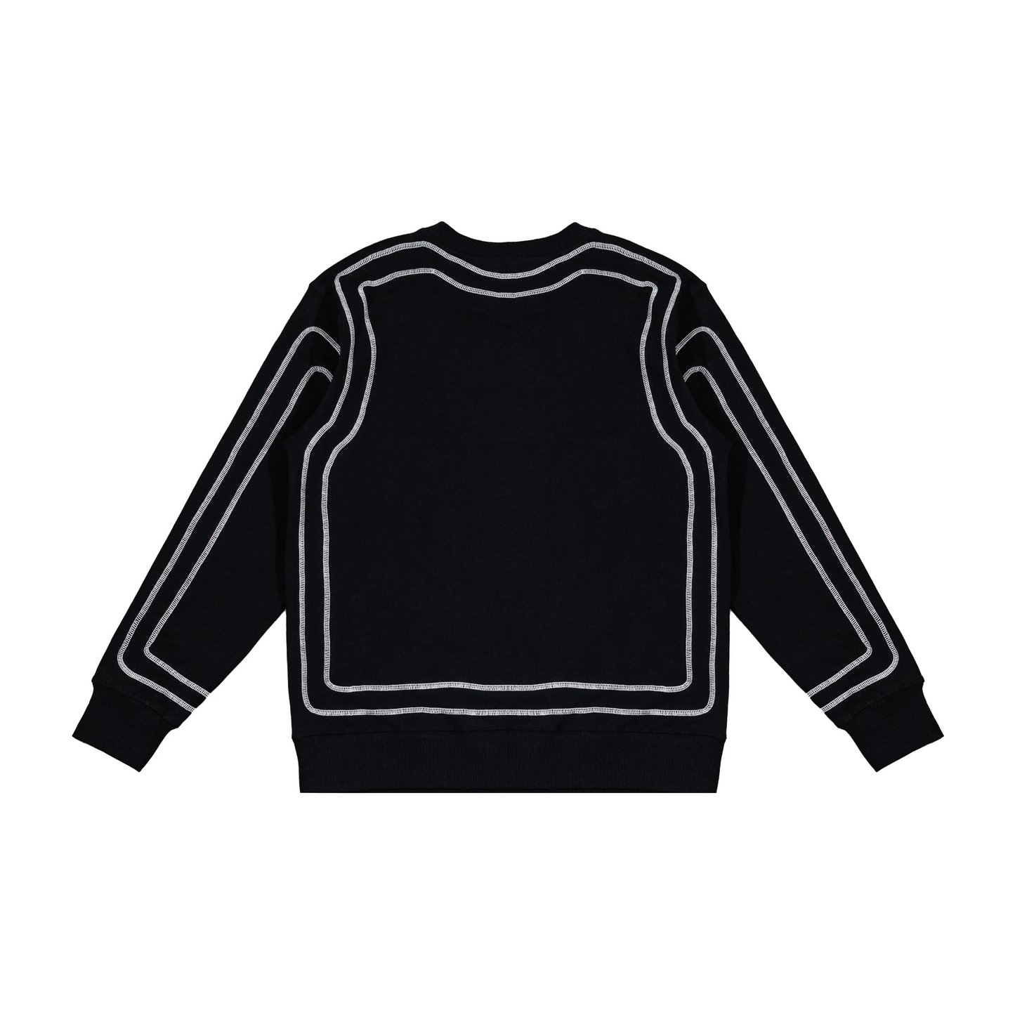 Custom Nike Sweatshirt Black With White Outline Design