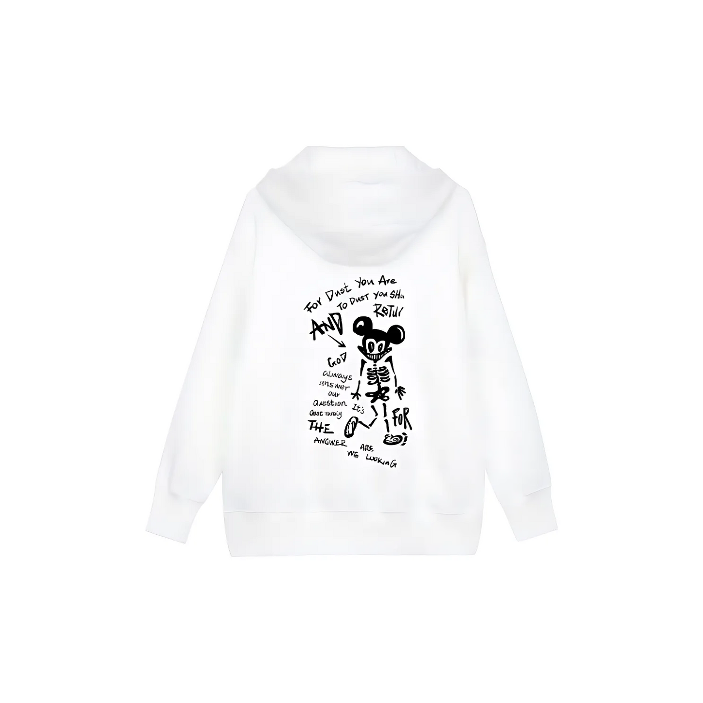 Custom Nike Sweatshirt White With Black Sketchy Patterns