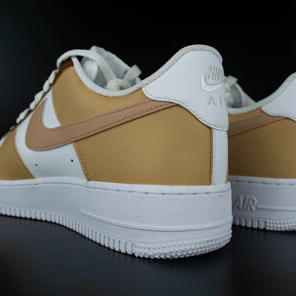 Earthy Tan with Deep Brown Custom AF 1s Shoes