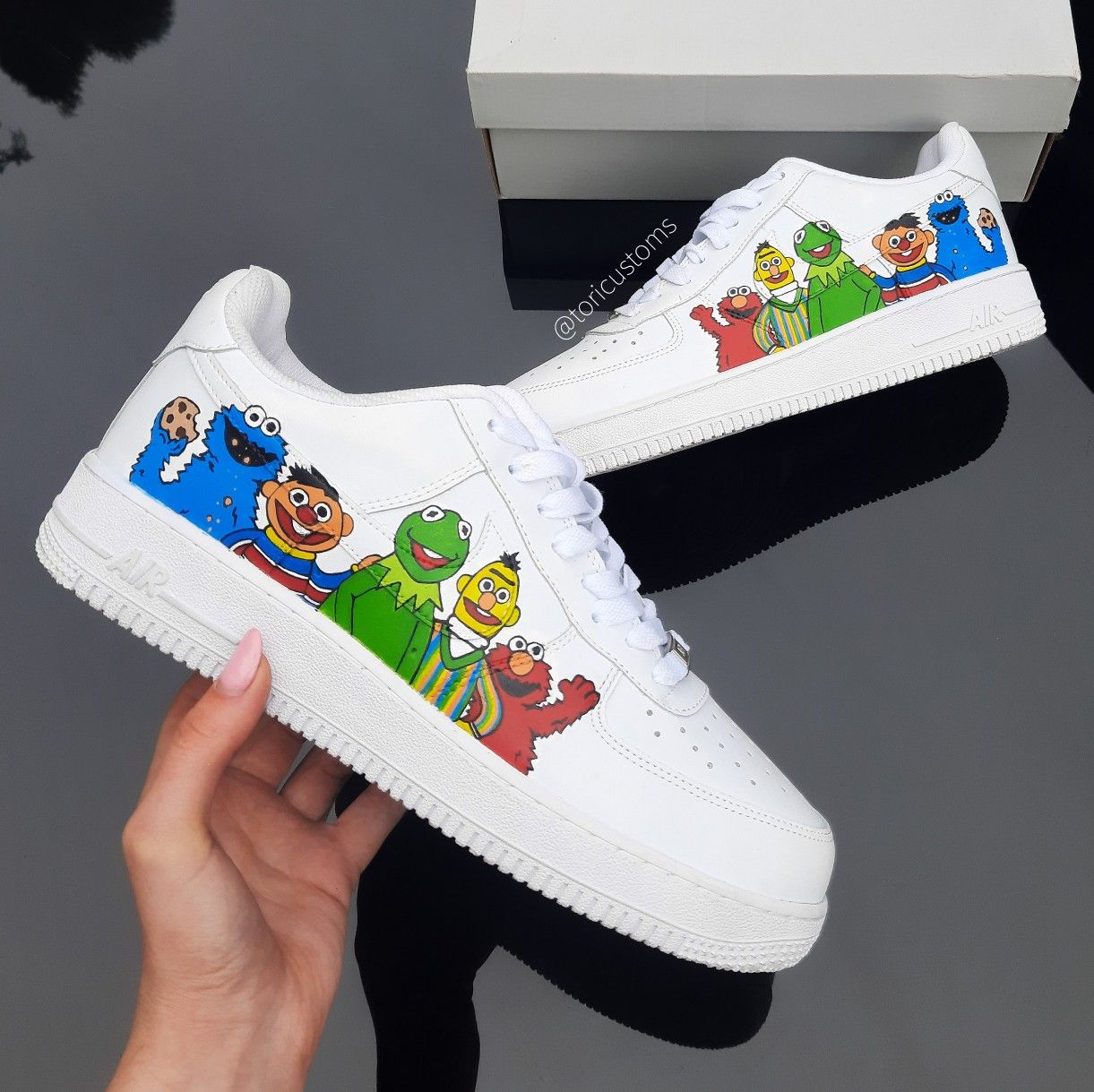Fun Sesame Street Custom AF 1s Shoes