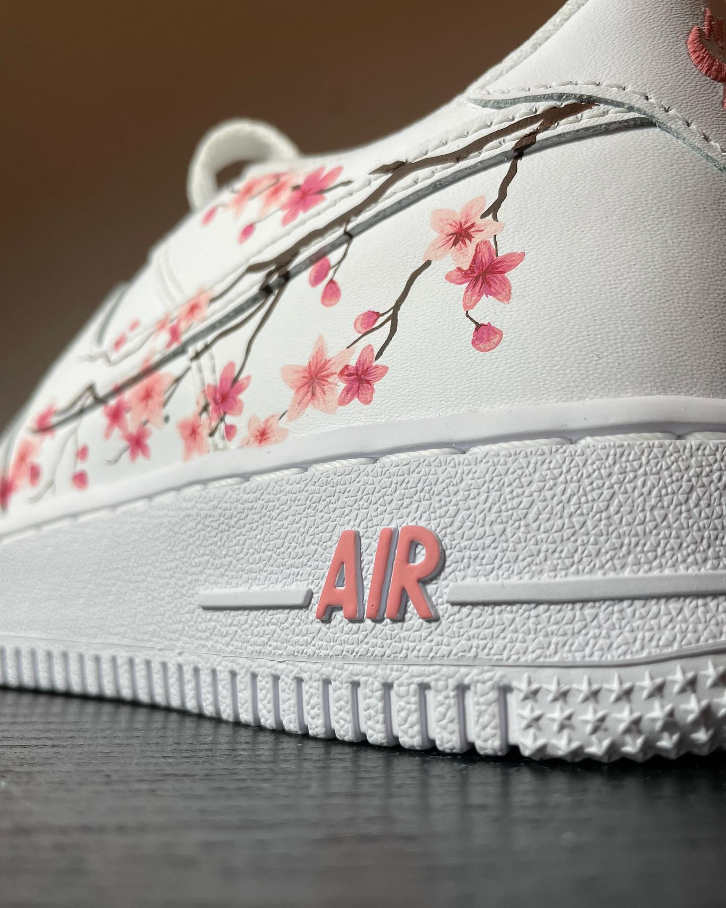 Gentle Pale Pink Cherry Blossom Custom AF 1s Shoes