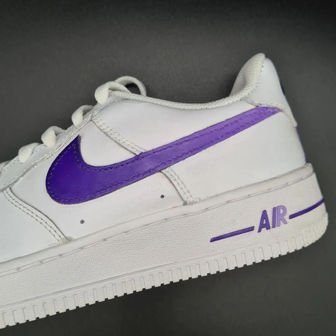 Green Purple Dual Tone Custom AF 1s Shoes