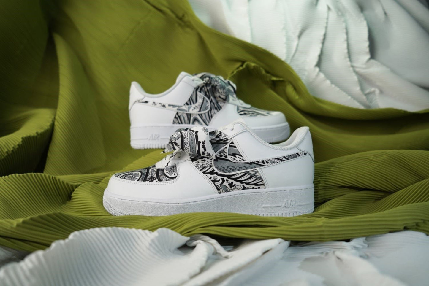 Black Ribbon Custom Sneakers Air Force 1