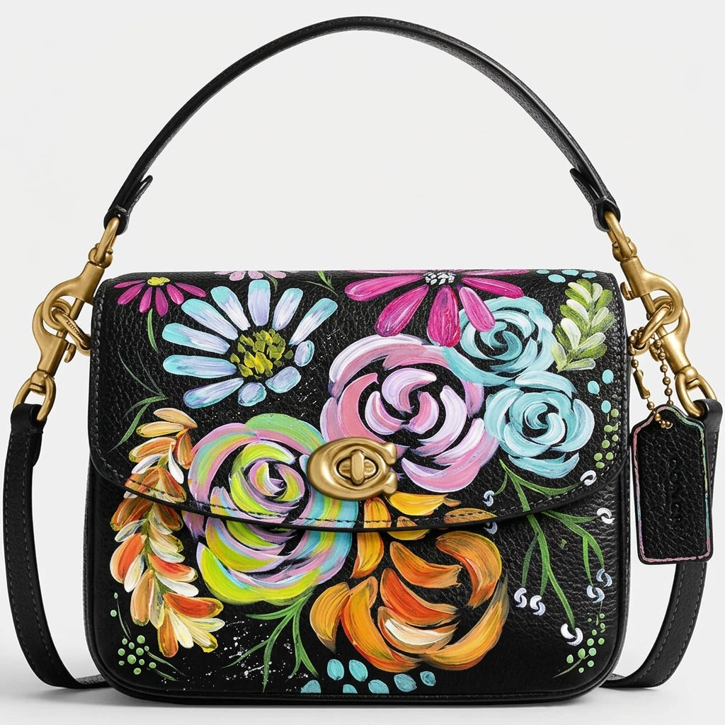 Personalized Wallet CO Floral Pattern Black Custom Wallet