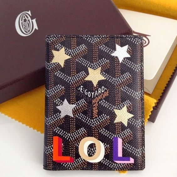 Personalized Wallet GY Stars And LOL Letters Black Custom Wallet