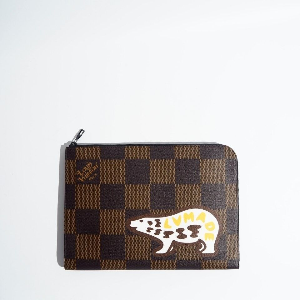 Personalized Wallet LV Bear Pattern Brown Custom Wallet