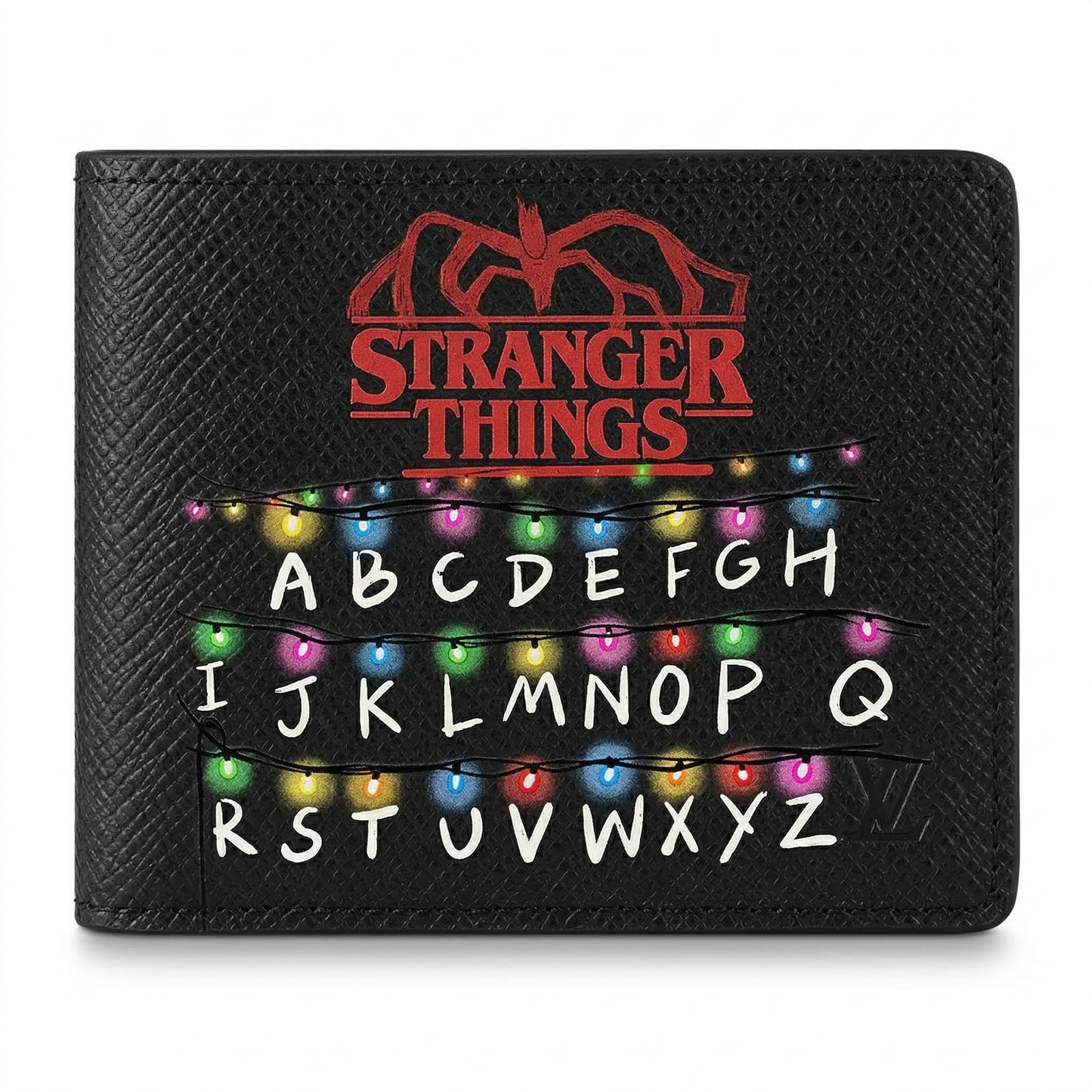 Personalized Wallet LV Stranger Things Theme Black Custom Wallet