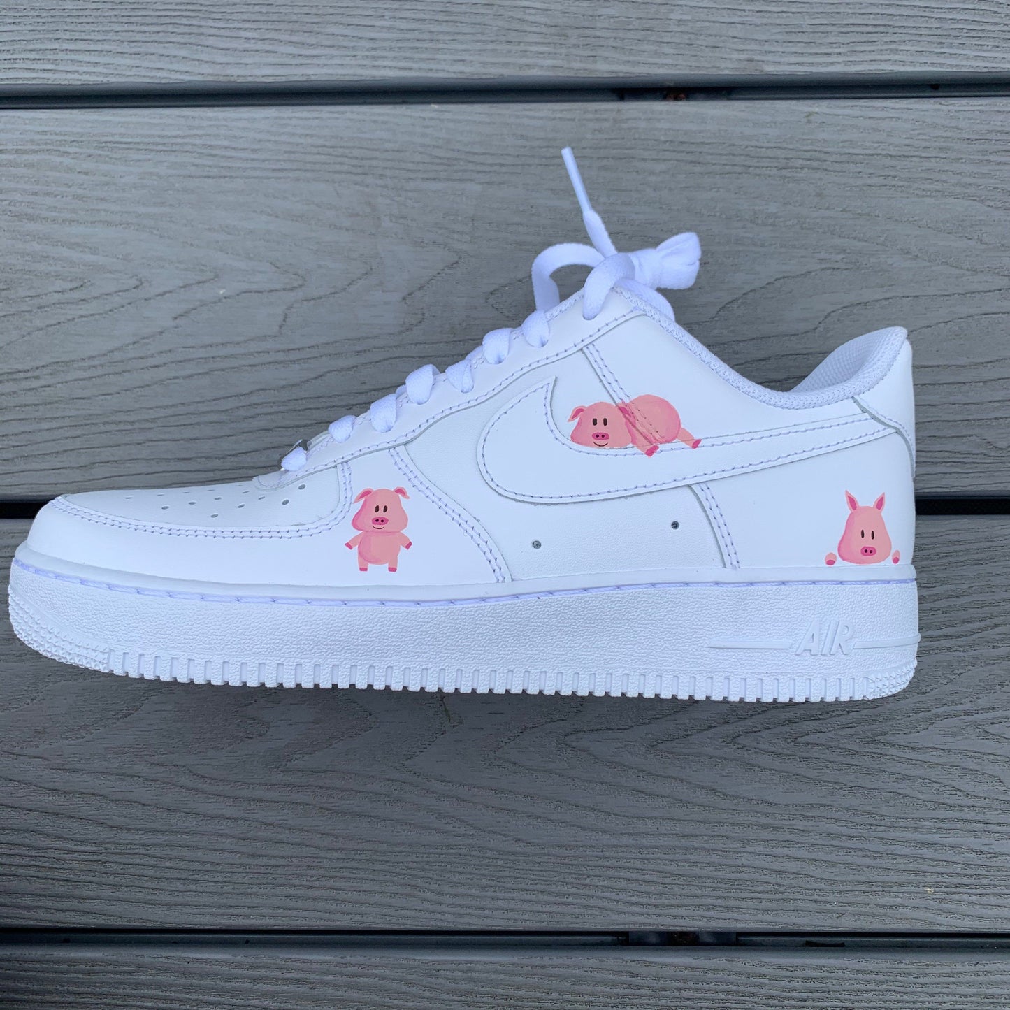 Pink Pig Pattern Custom Air Force 1 Shoes