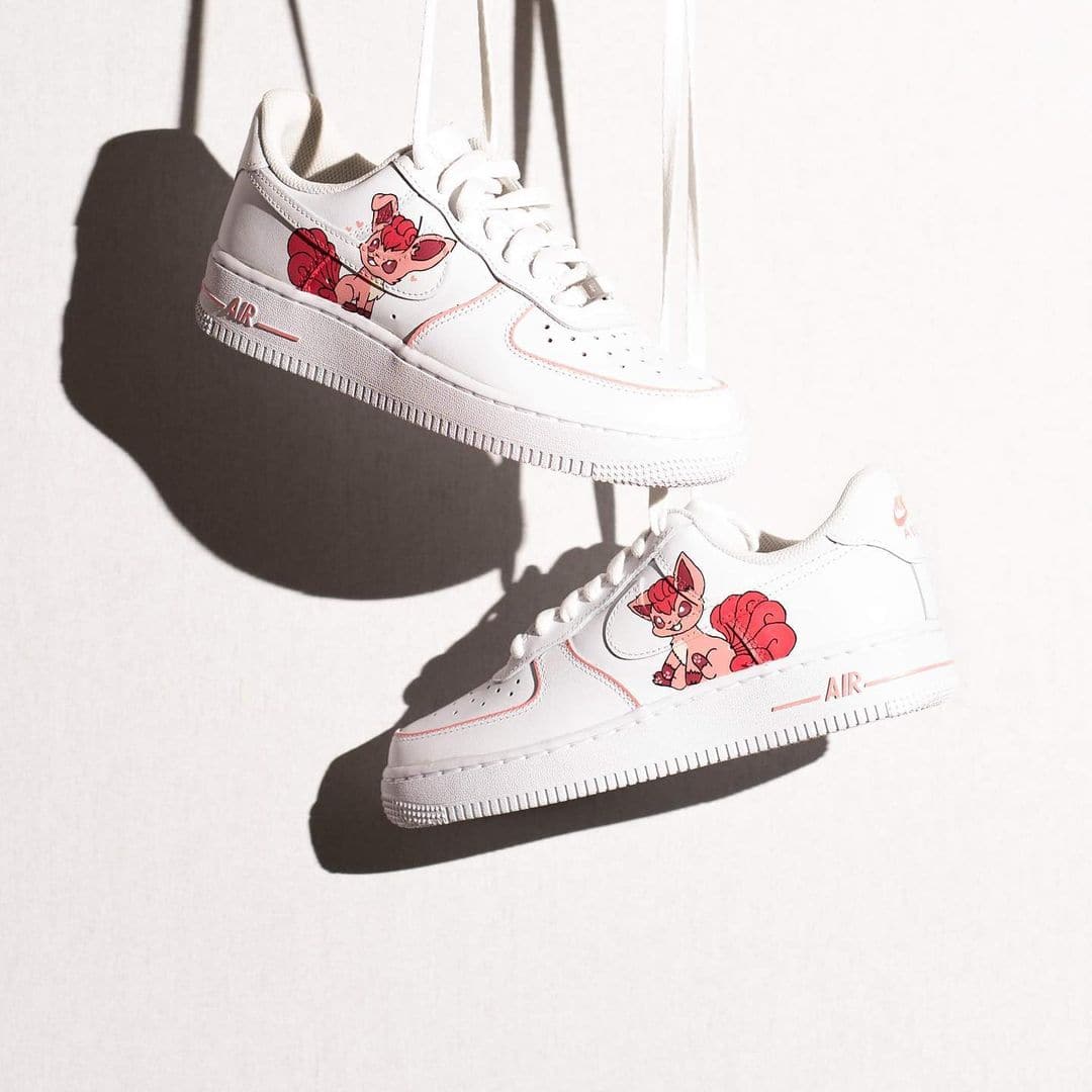 Pink Red Cartoon Custom AF 1s Shoes